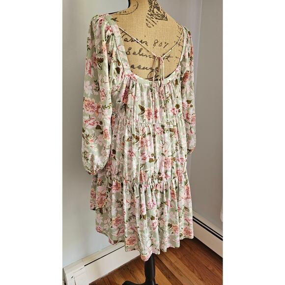 En Saison Tiered Ruffled Maris Mini Dress, Fully lined.  Sz M - Picture 14 of 15